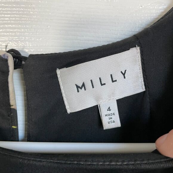 Milly Zig Zag Asymmetrical Print Dress size 4 - Picture 4 of 10